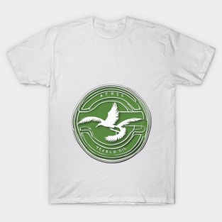 Soaring Eagle Emblem in Green and Silver No. 856 T-Shirt